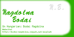magdolna bodai business card